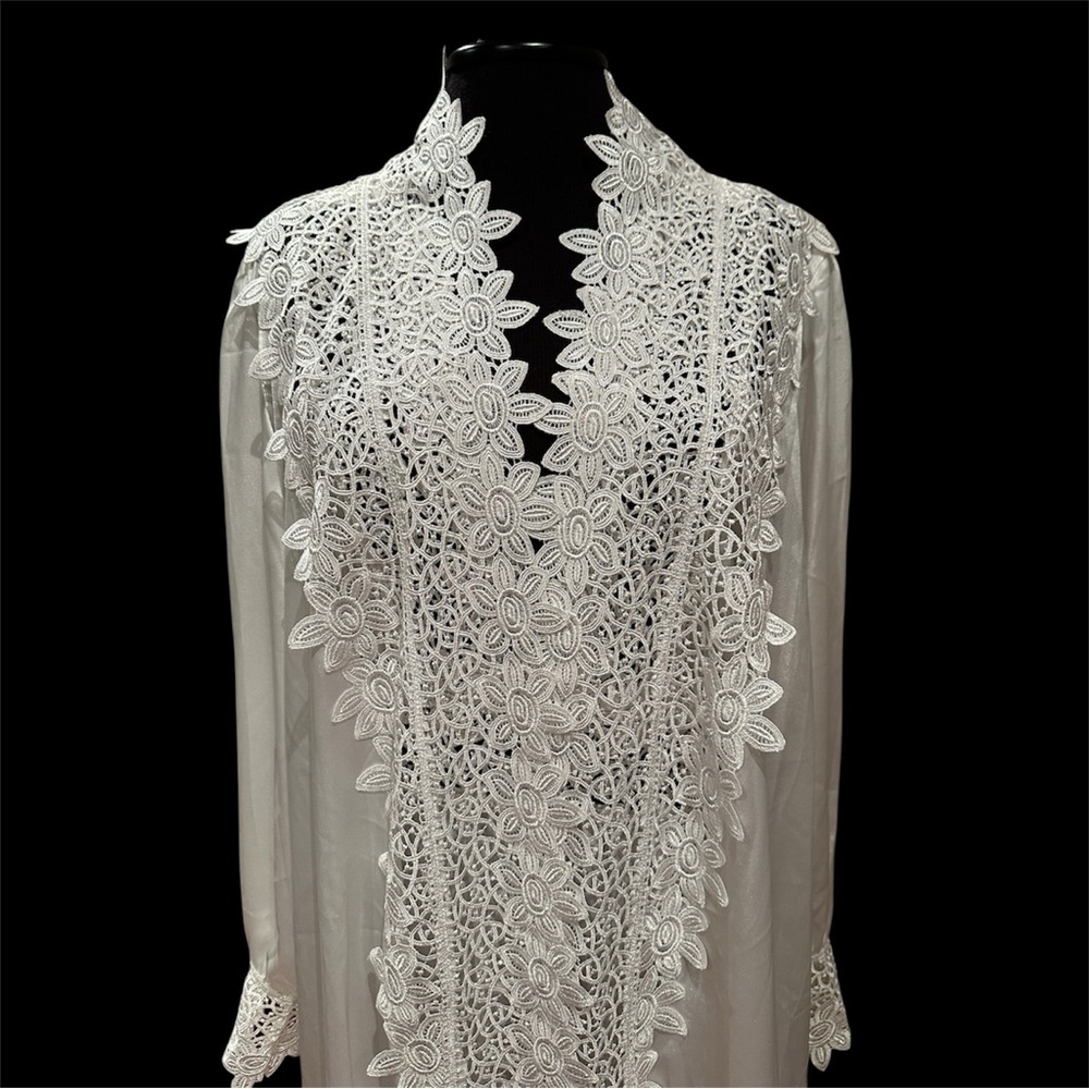 Vintage Satin Lace Nightgown and Robe Set